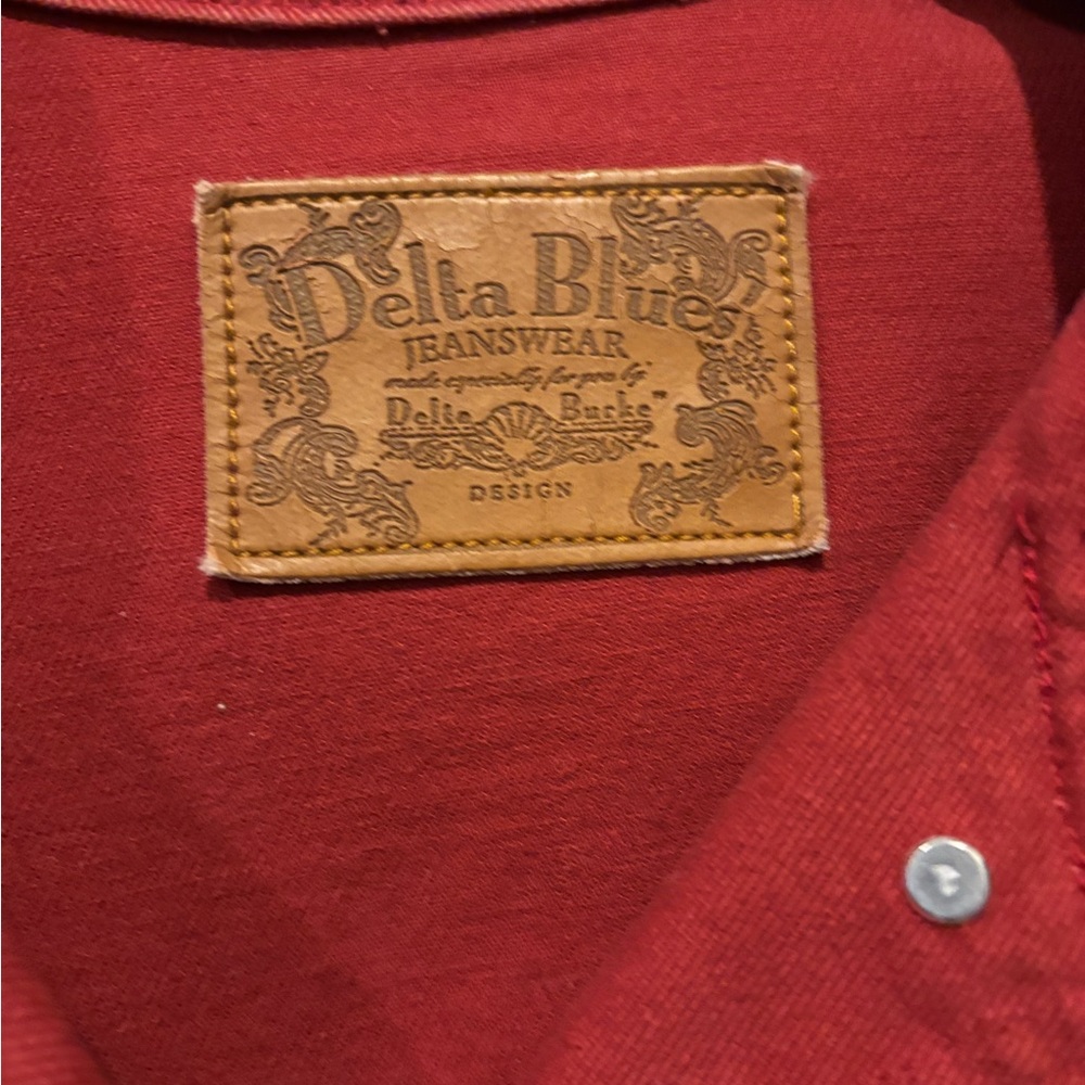 Women’s 2X Red Denim Jacket - Picture 3 of 7